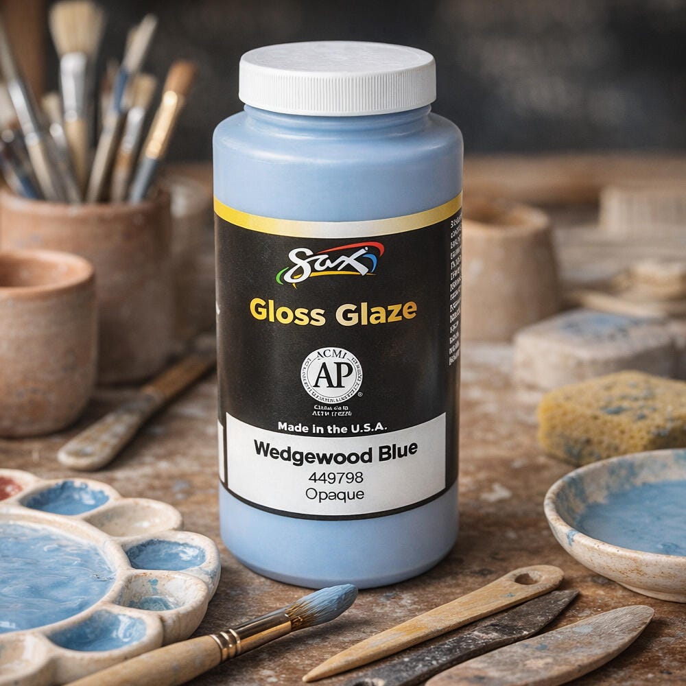 Sax Lead-Free Gloss Glaze, Sky Blue Wedgewood